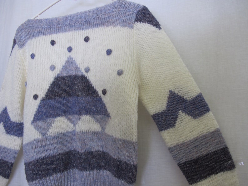 Pullover Sweater Bobbie Brooks Sweater Fuzzy Intarsia image 2