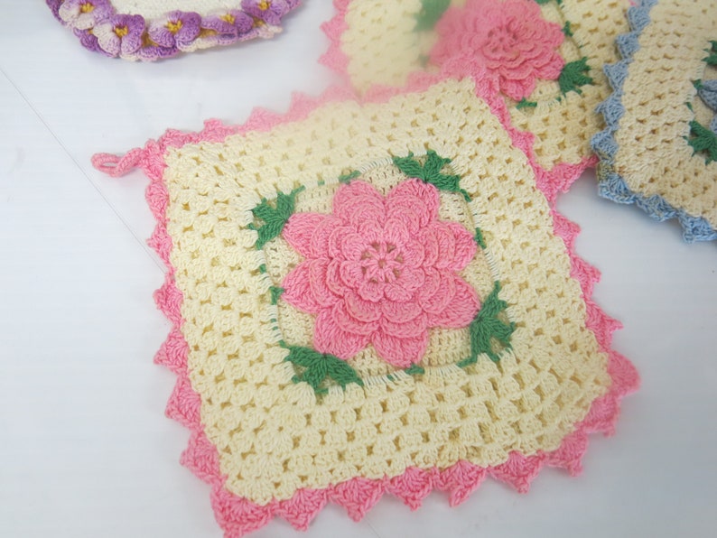 BelindasStyleShop Crochet Pot Holder Trivet - Thumbnail 4