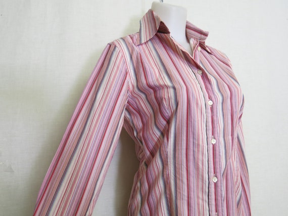 ETRO Cotton Blouse Shirt Striped Cotton Blouse Sm… - image 6