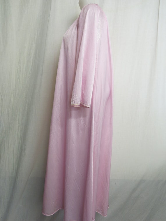 Pink Nylon Nightgown 1970s Nightgown Plus Size Ni… - image 6