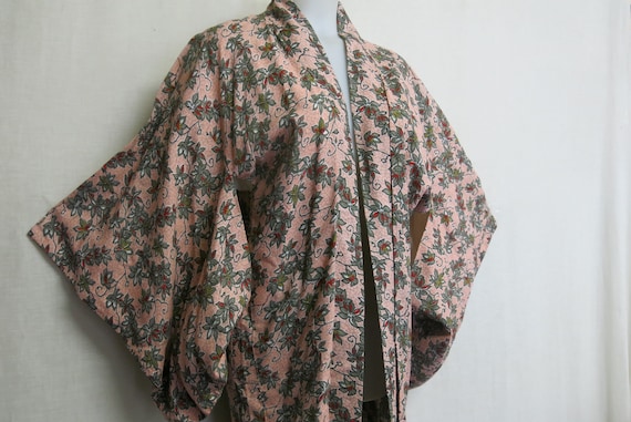 Japanese Kimono Floral Rayon Short Kimono Jacket … - image 2