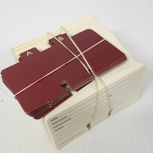 Rolodex Mid Century Modern Office Address File Cards NEW in Box Unused Deadstock 250+