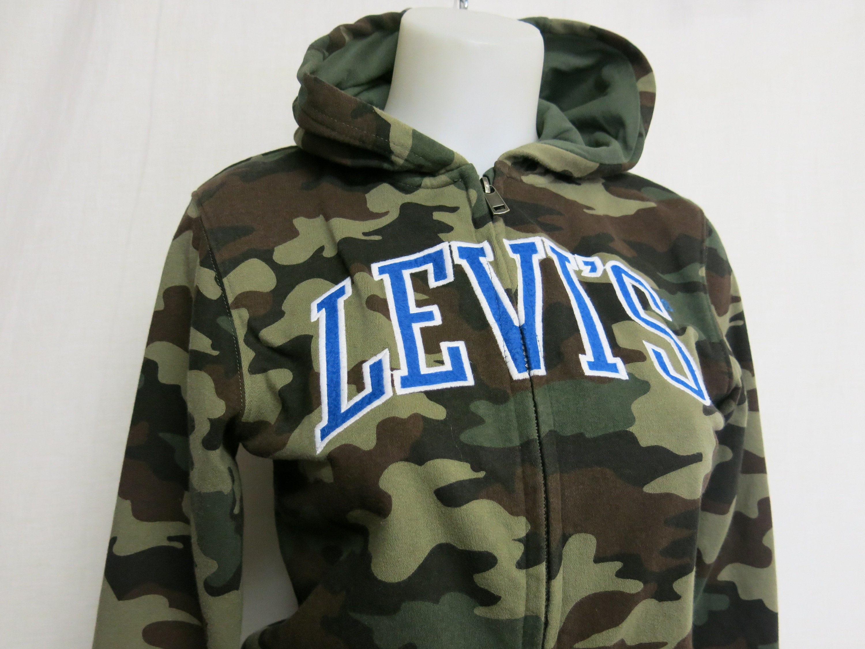 LEVI Camo Hoodie Sweatshirt S M