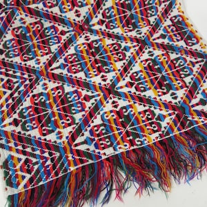 Guatemala Table Runner Wall Hanging Hand woven Table Runner 78&quot; Reversible