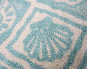 Vintage Bath Towels Beach House Aqua Set of Terrycloth Towels 1980's MACY"S