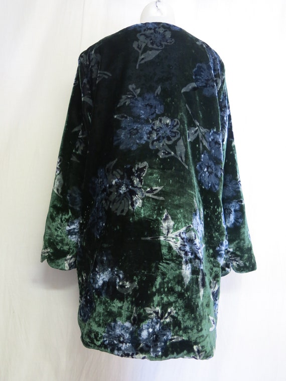 Velvet Jacket Tunic Jacket Floral Velvet Boho Jac… - image 6