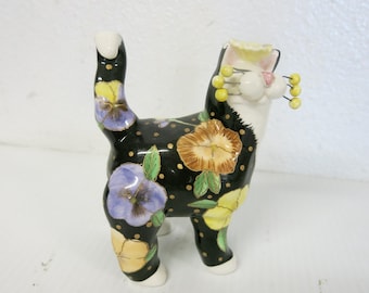 Selection of Amy Lacombe Whimsiclay Cat Figurine Collection Annaco