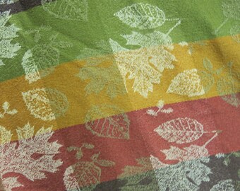 Woven Cotton Tablecloth Summer Fall Color 75" x 54" OVAL