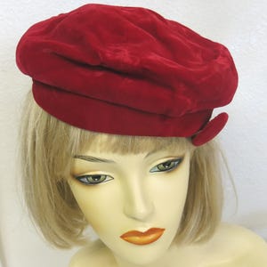 Velvet Beret French Style Beret Red I Magnin