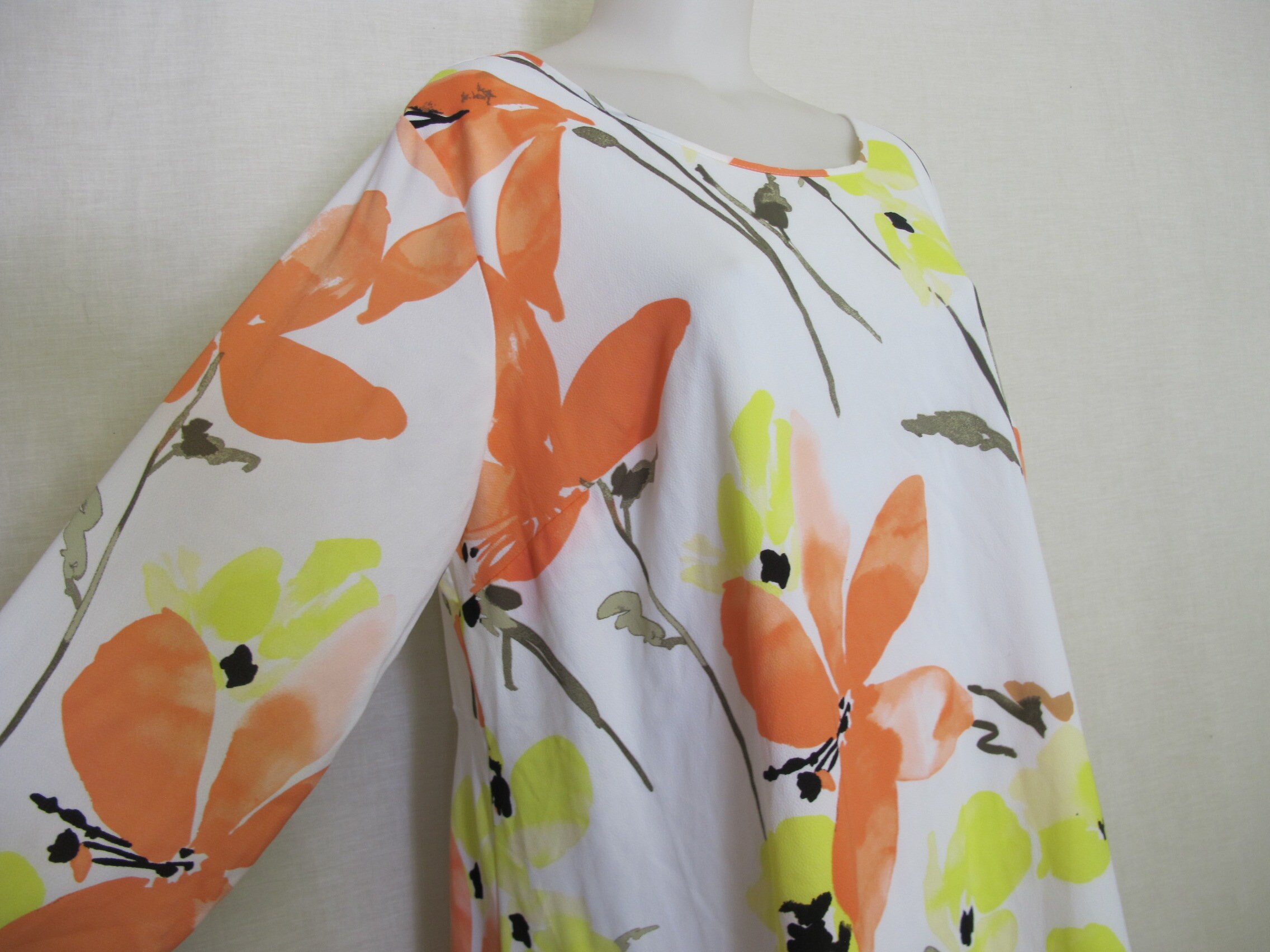 pistachio chiffon dress LONG GREEN Line Fabric Size:W46 L30 Midi Dresses Knee Length Sagittarius