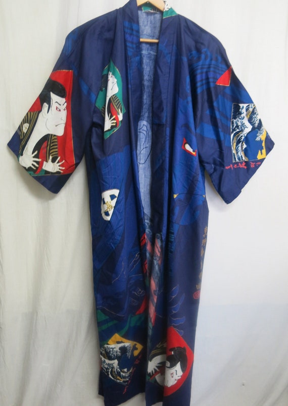 Kimono Summer Kimono Yukata Samurai Japanese Cott… - image 3