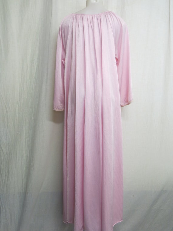 Pink Nylon Nightgown 1970s Nightgown Plus Size Ni… - image 8