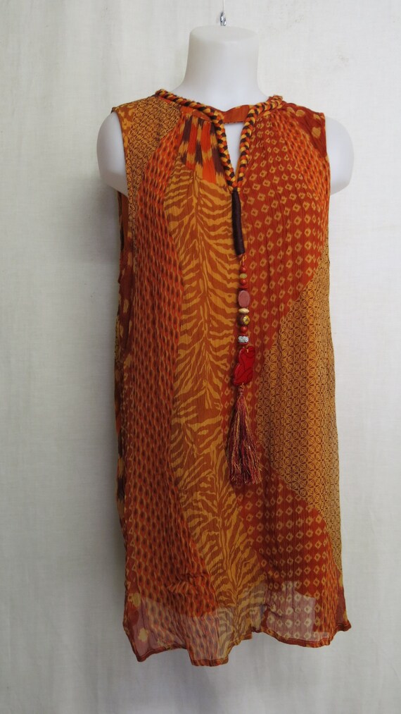 Cotton Boho Tunic Blouse Peasant Tunic Hippie Blo… - image 3