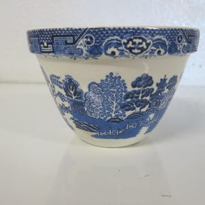 Antique Blue Willow Bowl Pudding Bowl Small Mixing Bowl # 36 England