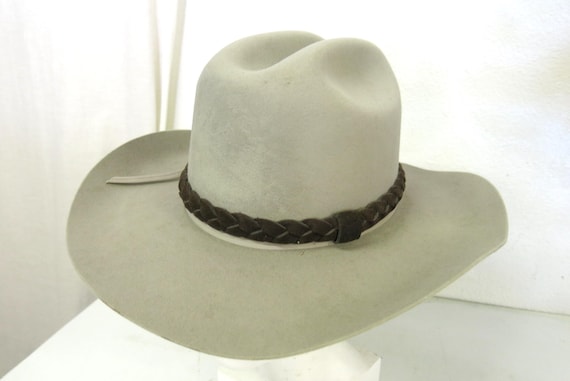 Bailey XXX Beaver Western Cowboy Hat Vtg 1970s Bailey Dark Brown Beaver XXXXX Rancher Cowboy  main image 3