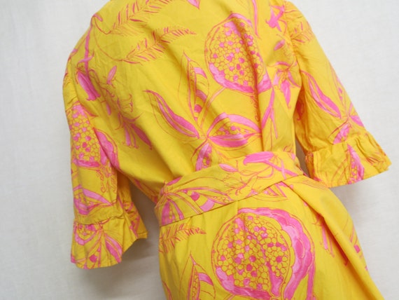 Resort Cotton Short Kimono  Robe M/L French Flora… - image 7