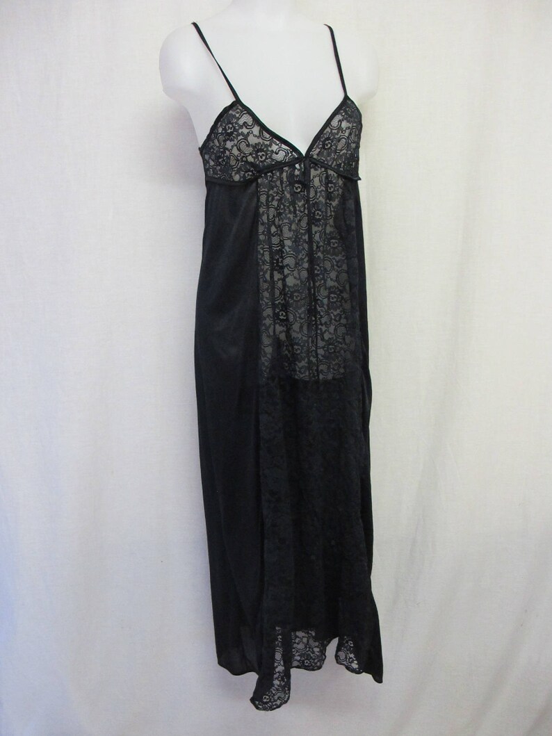 black lace night gown
