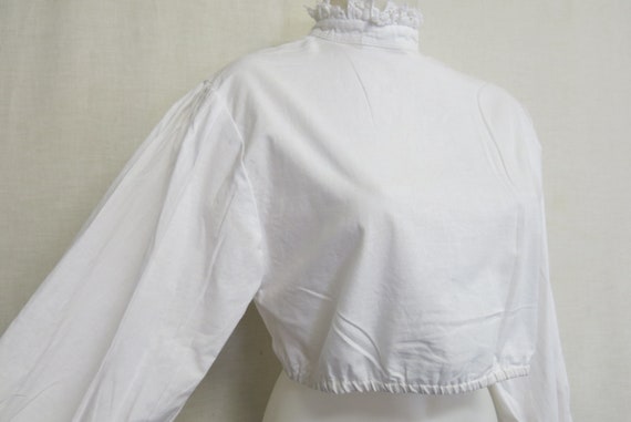 Victorian Style Blouse Cotton Crochet Blouse High… - image 2