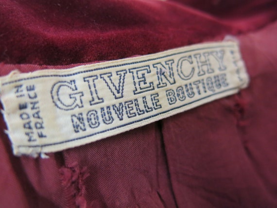 GIVENCHY Nouvelle Boutique Velvet Jacket Burgundy… - image 10