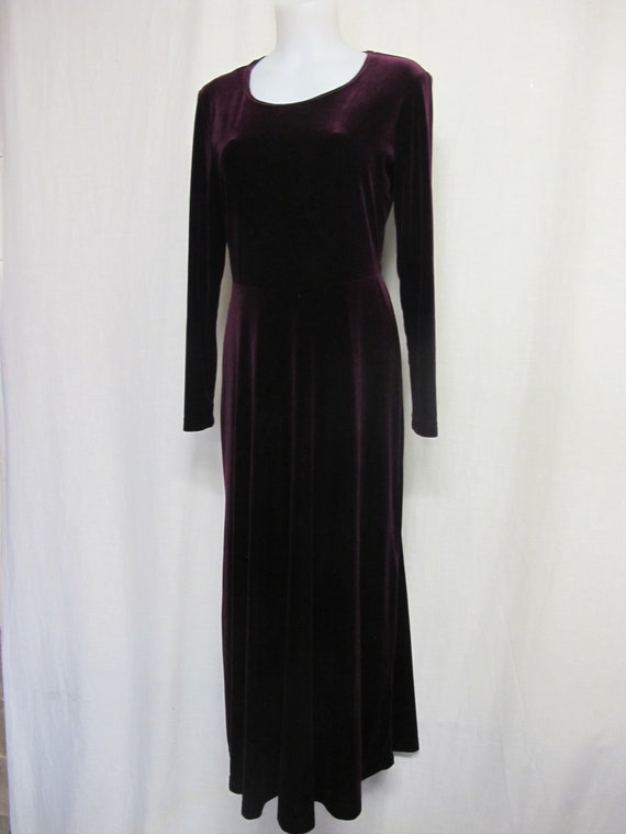 Goth Velvet Dress Maxi Dress Burgundy Velvet Dress