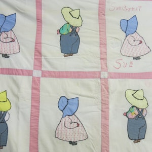 Trapunta vintage in calicò per bambini: patchwork americano, arredamento da fattoria anni &#39;60 (63x43)