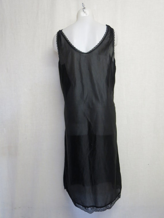 Mad Men Nightgown Black Nylon Nightgown Black Lac… - image 6