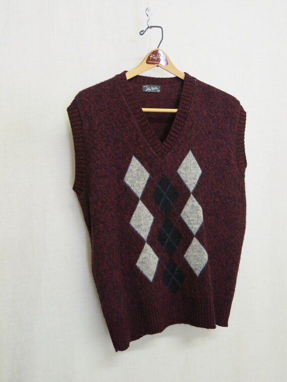 Argyle Sweater Vest Retro Sweater Vest Nerd Grandp