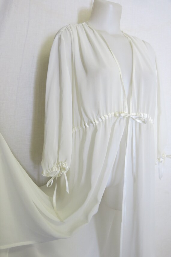 Chiffon Robe Peignoir Oscar de la Renta  Coverup S