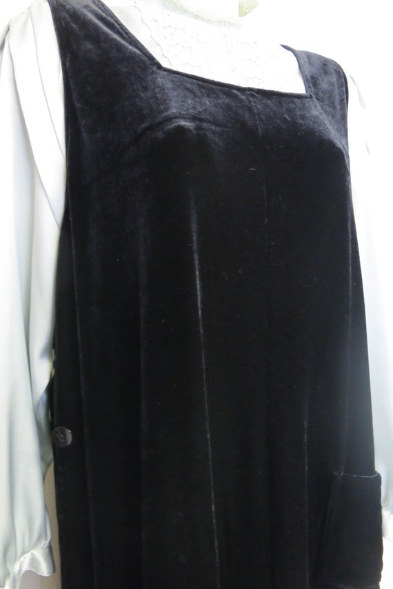 Black Velvet Maxi Dress Jumper Long Dress Goth Dr… - image 4