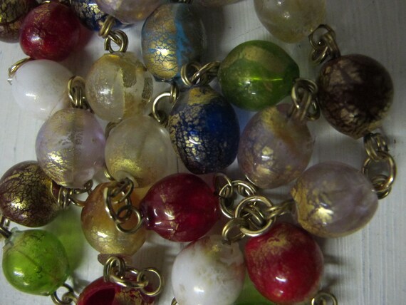 Vintage Italian Glass Bead Necklace Italian Lampw… - image 10