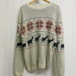 Nordic Pullover Sweater Fair Isle Sweater Ski Sweater Reindeer Topman UK Unisex