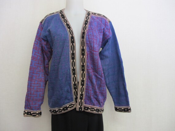 Boho Cotton Cardigan Sweater Pima Cotton Sweater M