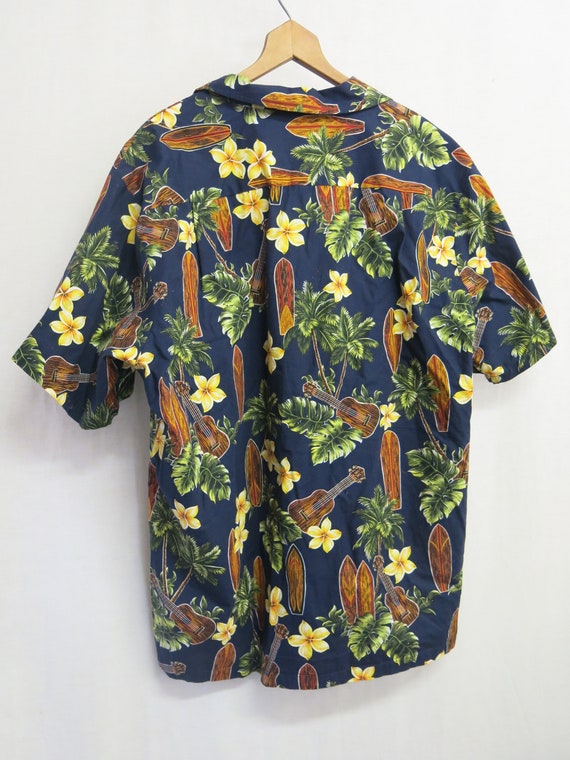 Retro Hawaiian Cotton Shirt Surfer Aloha Shirt 3X… - image 5