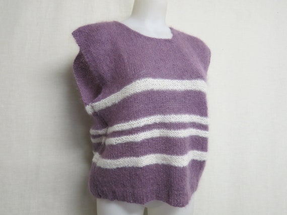 Mohair Sweater Italian Mohair Handknit Lavender A… - image 1
