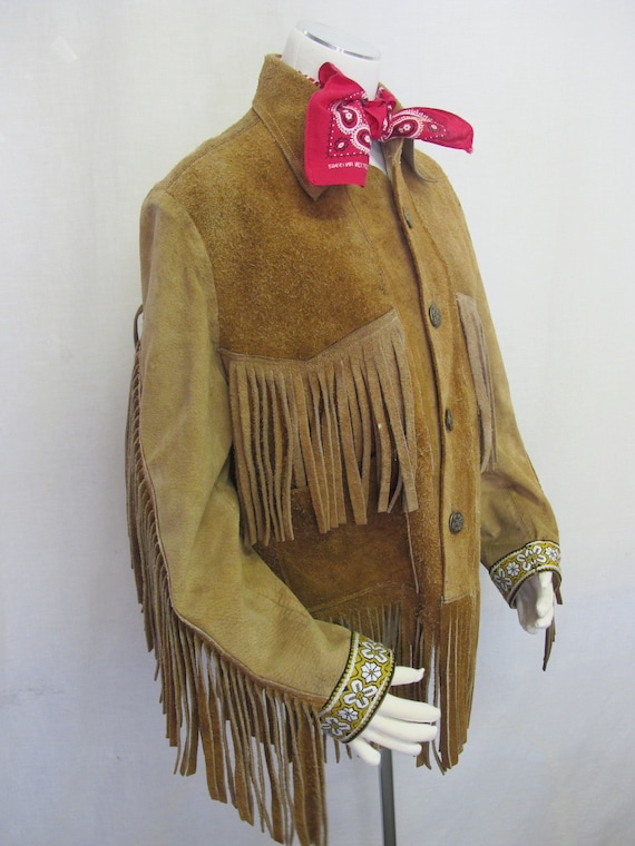 Suede Fringe Jacket Rockabilly Western Jacket 1950