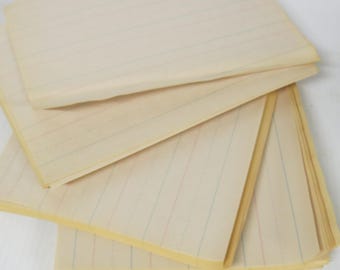 Vintage Children's Lined Printing Paper: 100 Sheets, Mid Century