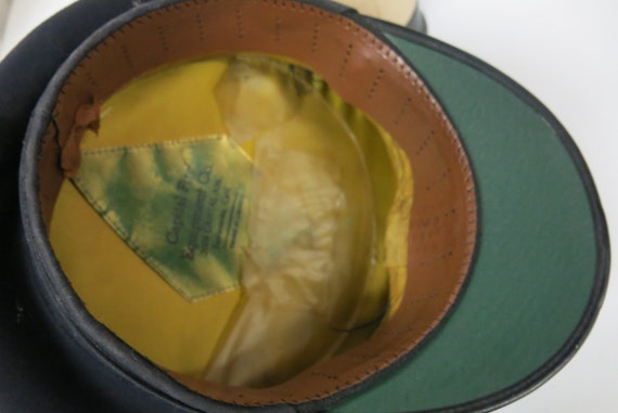 Fireman's Cap Vintage Black Military Policeman's Cap … - Gem