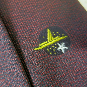 Atomic Skinny Tie Space Ship UFO 1940s Eames Tie Rockabilly Atomic Art Deco