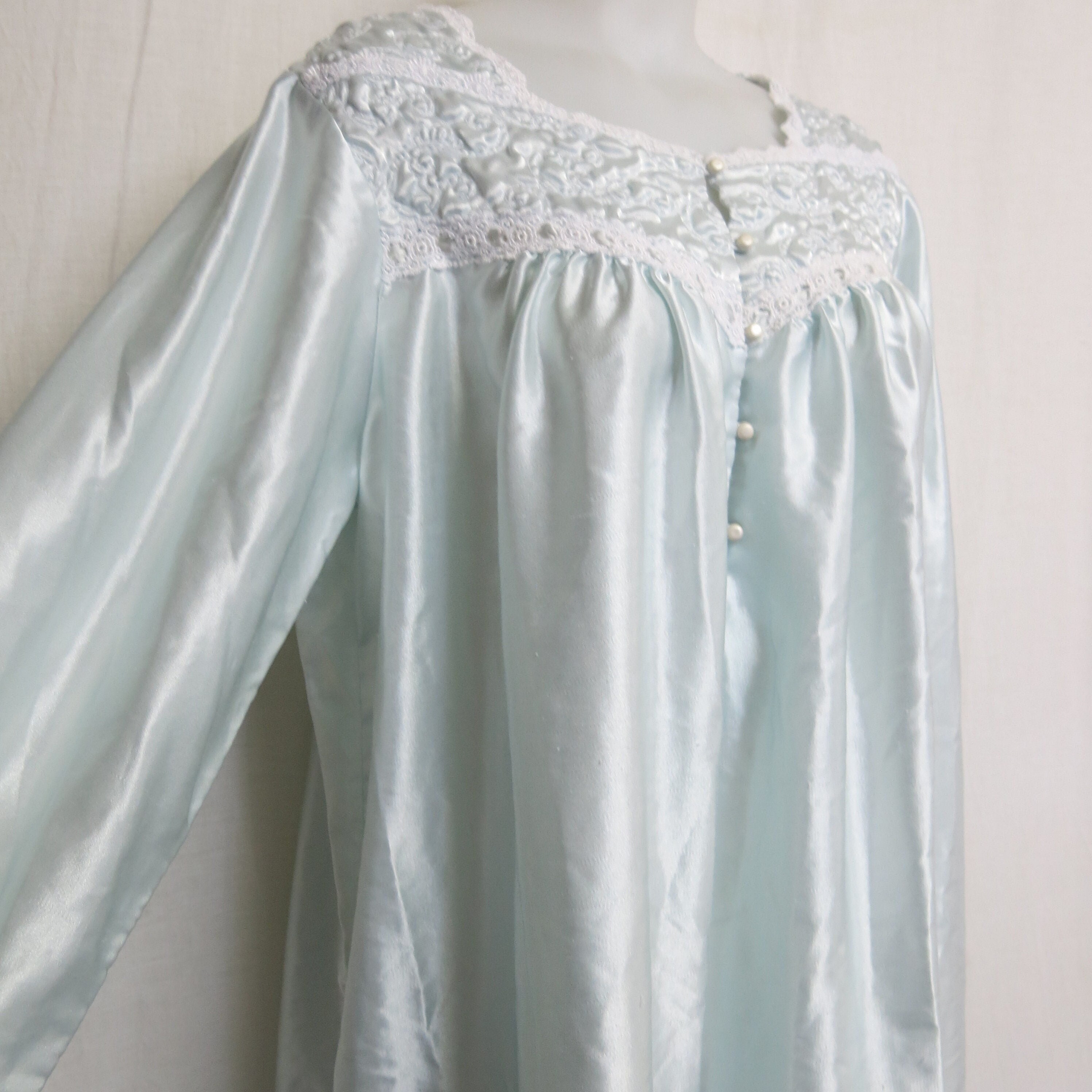 Flannel lined silk nightgown sales