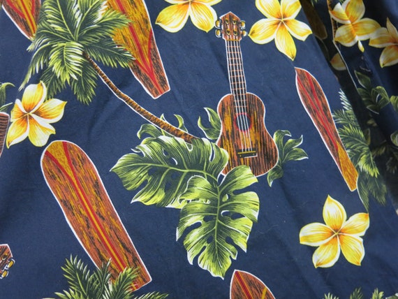 Retro Hawaiian Cotton Shirt Surfer Aloha Shirt 3X… - image 3