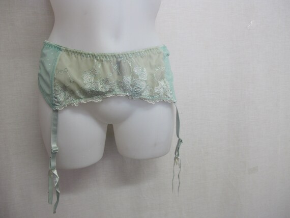 Garter Belt L/XL AQUA Lace Garter Belt NWT