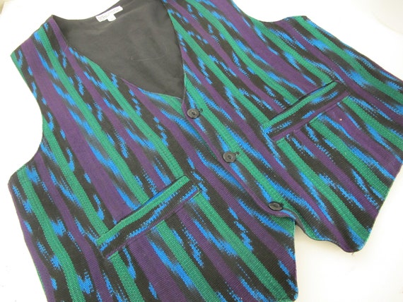 Guatemalan Cotton Vest Art to Wear Handwoven