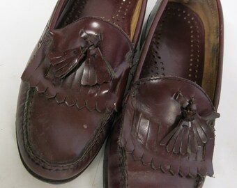 Tassel Loafers 9 Medium Nunn Bush Oxblood Kiltie Men's