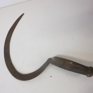 Sickle or Scythe or Reaper, Old Farm Tool, Hand Made Antique Early American Agricultural Tool