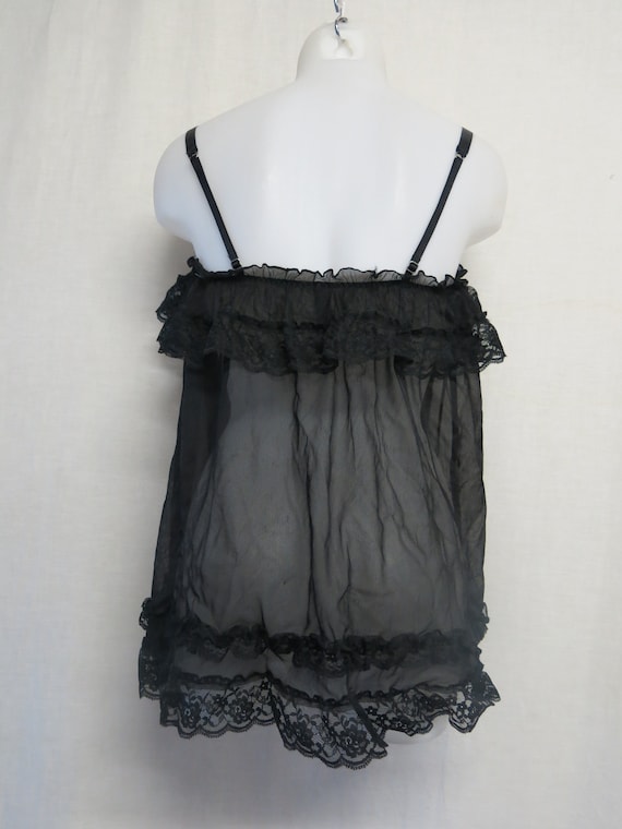 Black Lace Baby Doll Victoria's Secret Nightgown … - image 5