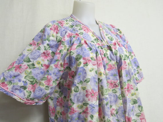 Floral House Dress Cotton Loose Fit Housecoat Cott
