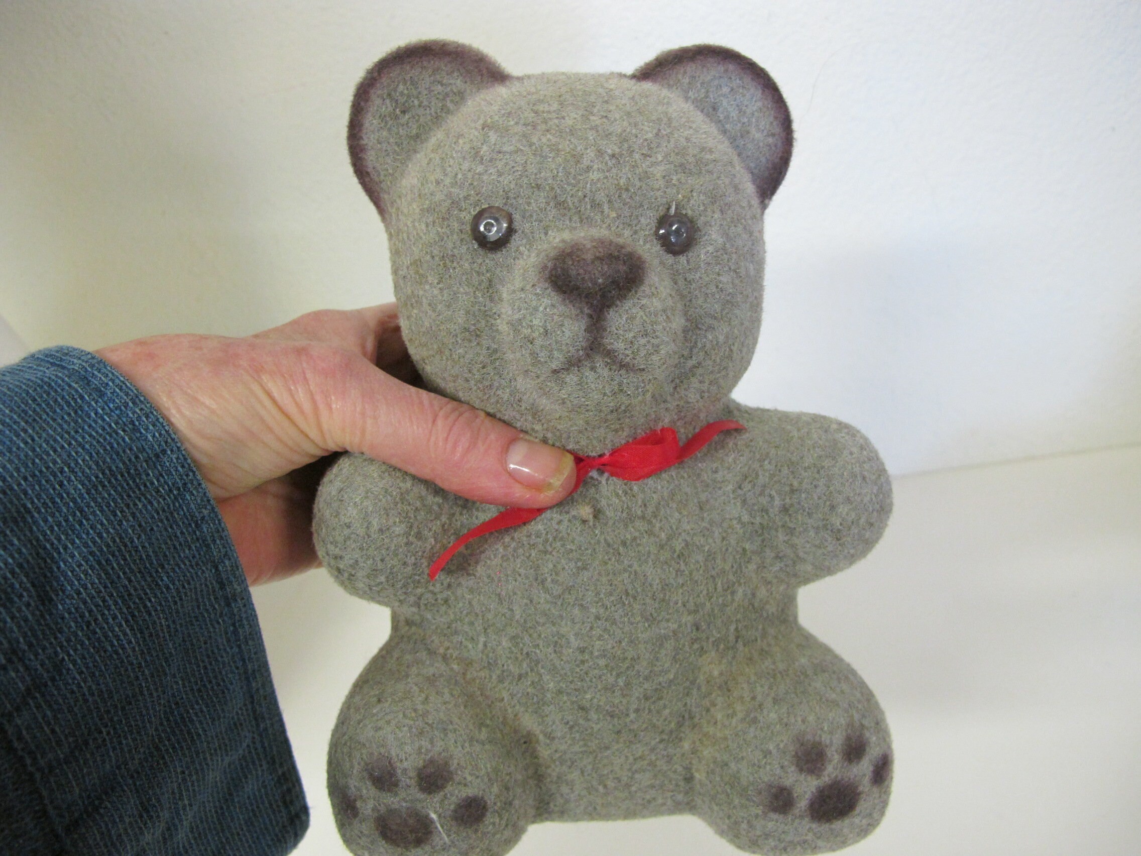 flocked teddy bears
