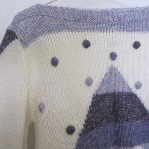 Pullover Sweater Bobbie Brooks Sweater Fuzzy Intarsia image 3