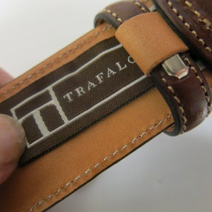 TRAFALGAR Leather Belt Brown Men's Belt Size 40 Handmade in USA image 5