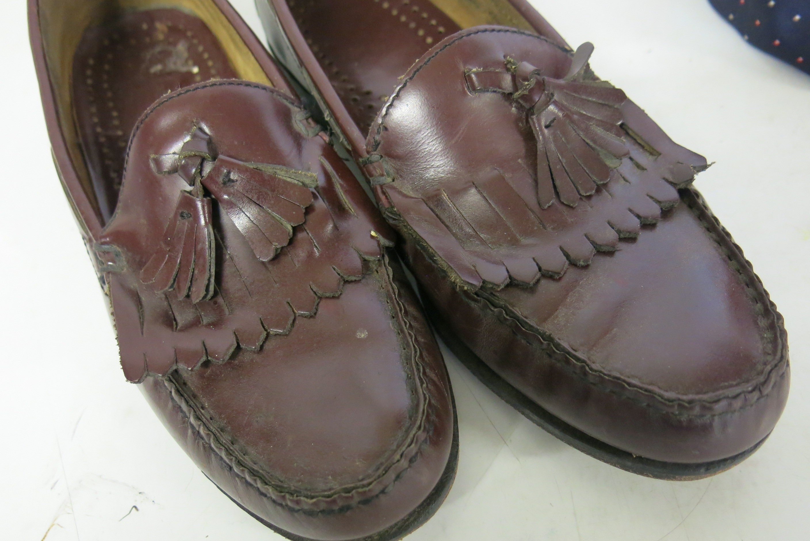 Tassel Loafers 9 Medium Nunn Bush Oxblood Kiltie Men display picture 3